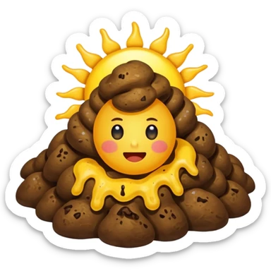 Un soleil dans du caca  sticker