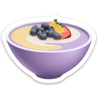 pastel purple and white smoothie bowl sticker