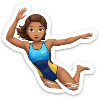 girl swimming athlete sticker