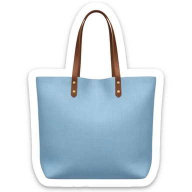 Light Blue linen tote bag sticker