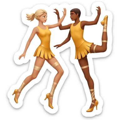 two dancing legs with motion lines sticker