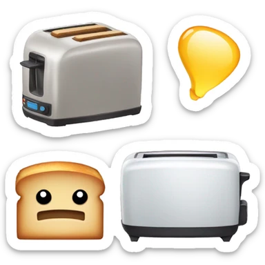 Toaster and bathtub sticker
