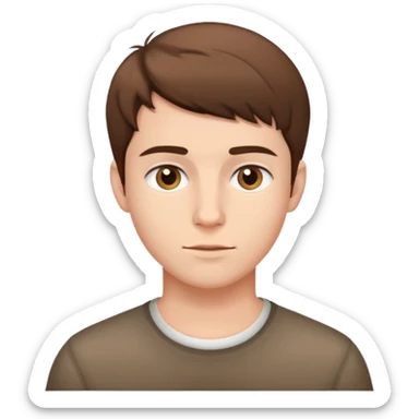 portrait of a young man sticker