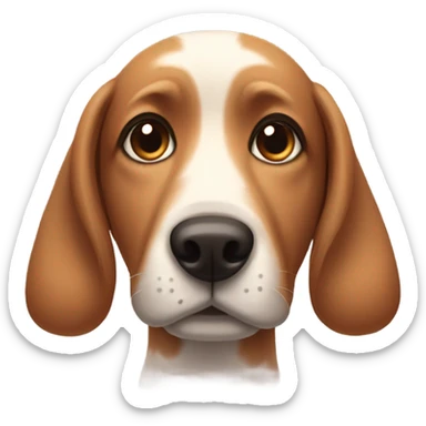 A dog with eyelashes sticker