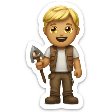 emoji wit ''craftopia'' text sticker