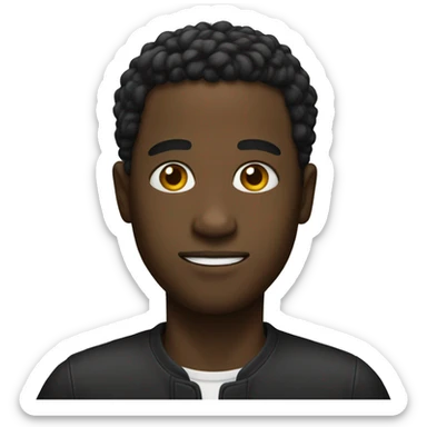 Small black man sticker