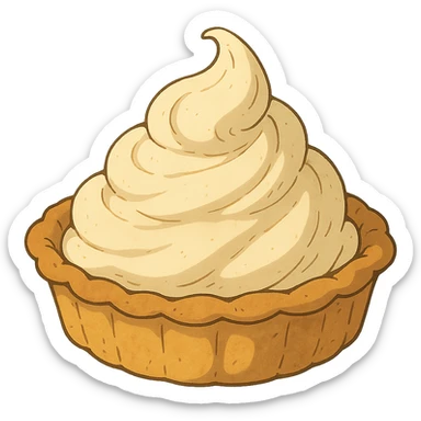 ghibli style cream pie sticker