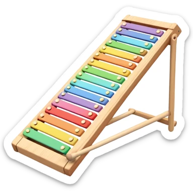 Pastel rainbow xylophone  sticker