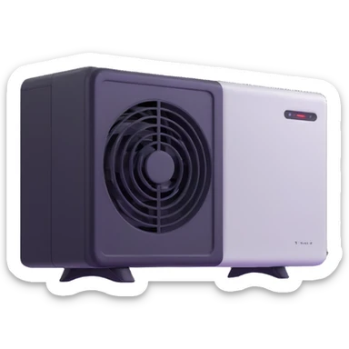 sleek air conditioning unit blowing cold air sticker