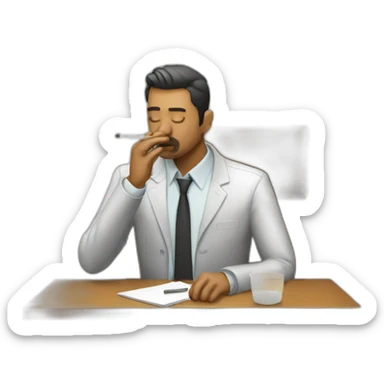 smoking workspace more more smoking sticker