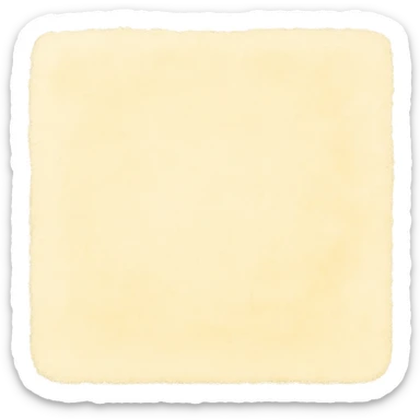 pastel watercolor sticky note with a light yellow shade, soft edges, transparent background sticker