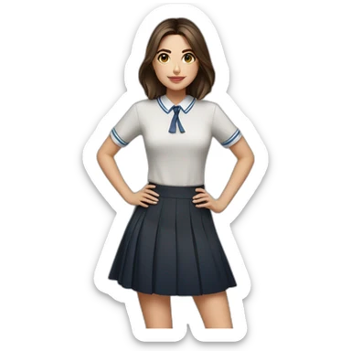 ana de armas in schoolgirl skirt sticker