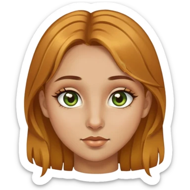 i wanta girl, nosering, brownish gold hair, brown-greenish eyes sticker
