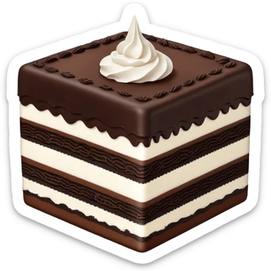 oreo cake square shape slim layer sticker