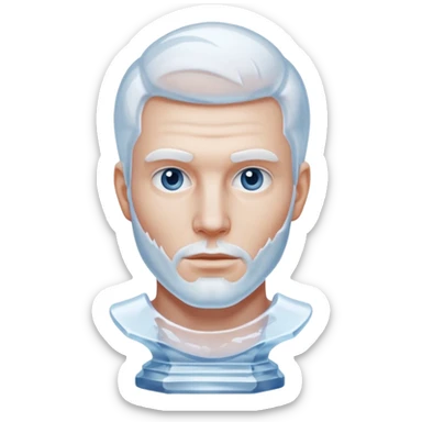 ice Sculpture bust man sticker