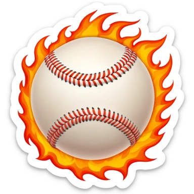 Baseball on fire with the text “Let’s Go Jaydon”  sticker
