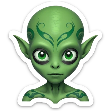ALIEN WITH TATOOES sticker