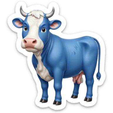 Dune vache blanc bleu belge sticker