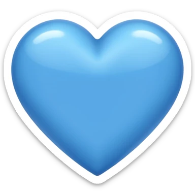 Blue heart sticker