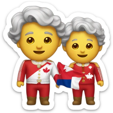 Colombia Canada love sticker