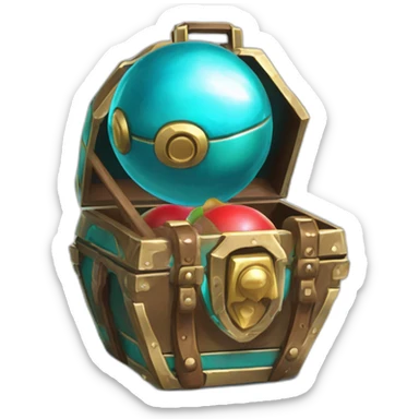 Pokemon Game LootCase Color DarkCyan Rich Treasure Legendary Epic Pokeballs Pokemons and Pokemon Items Inside this have Shiny Glow sticker