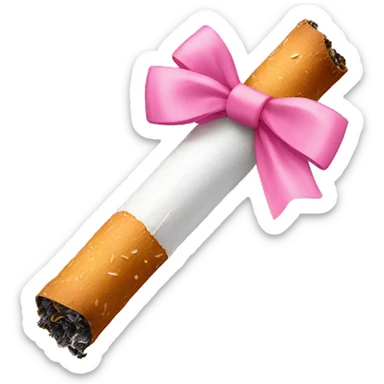 cigarette with a pink bow sticker