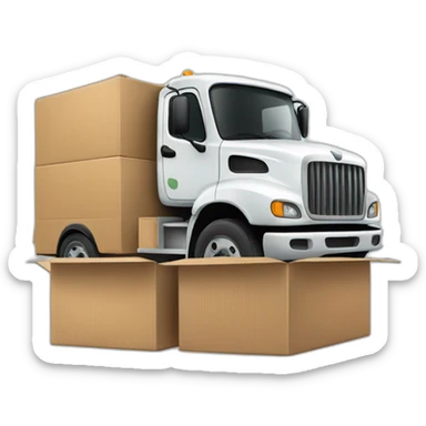 truck delivery sticker