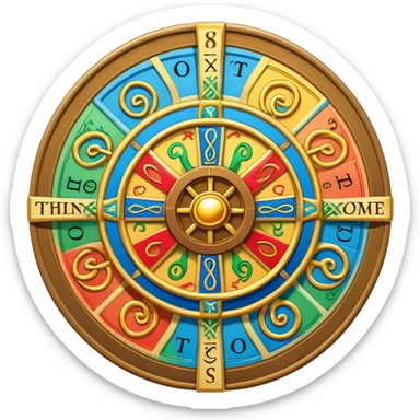 Wheel of fortune Celtic tarot card sticker