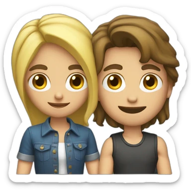 couple playing video game together sticker