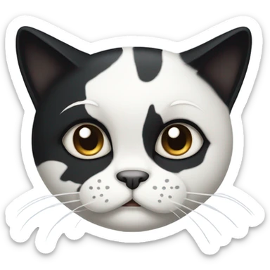 sad tux cat sticker