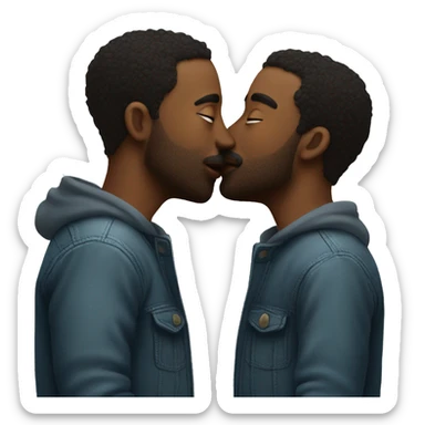2 guys kissing sticker