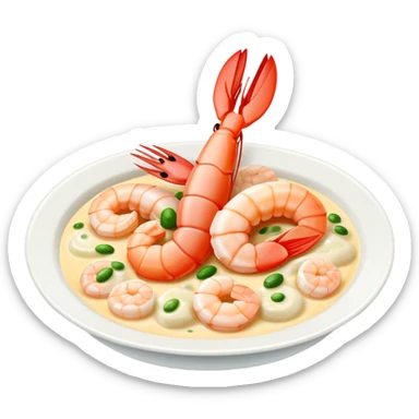 Shrimp dish luxury  sticker