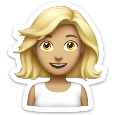 blondie woman celebrating sticker