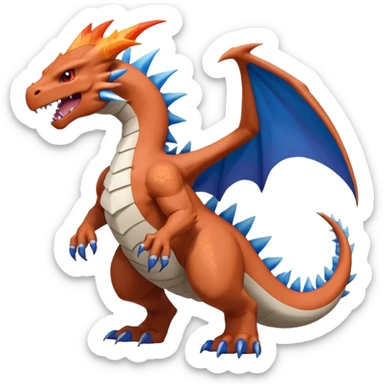 Marowak-Charizard-Lugia-Fakémon-hybrid-creature (full body)  sticker