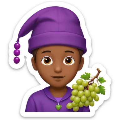 Kids in Fruit Clothes 
A boy in a grape Hat




































 sticker