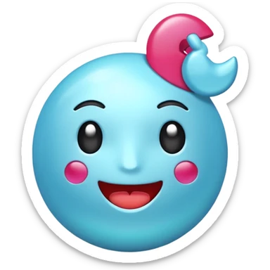 Crea emoji de verificado en tik Tok celeste sticker