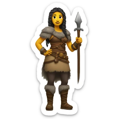 Viking woman full body  sticker