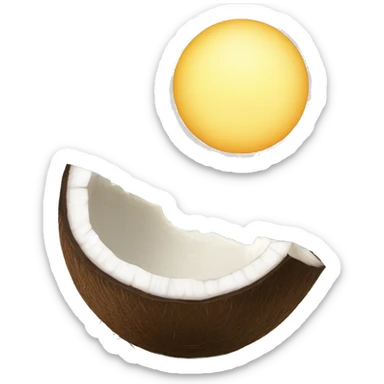 eclipse but it's a coconut instead of the moon sticker