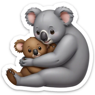 Koala gives bear a massage sticker