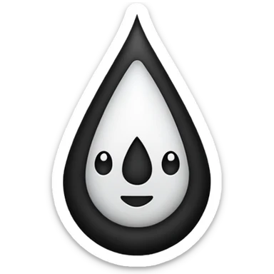 A black line down the middle on side white another side is black sticker