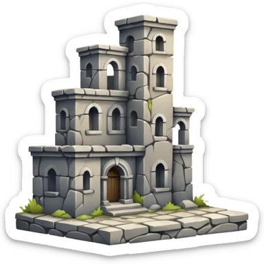 city ruins sticker