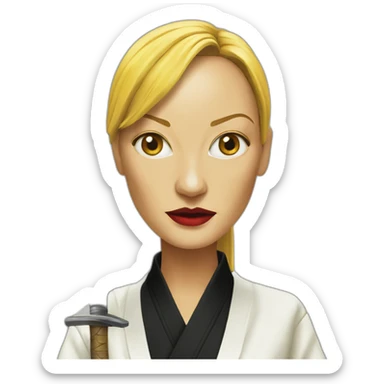 uma thurman, kill bill sticker