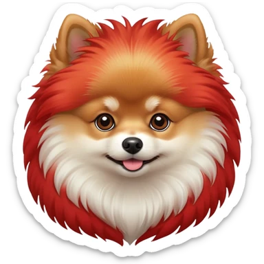 Pomeranian red Pomeranian sticker