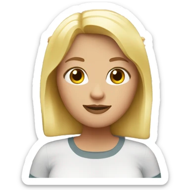 Fat blonde girl with McDonald’s  sticker