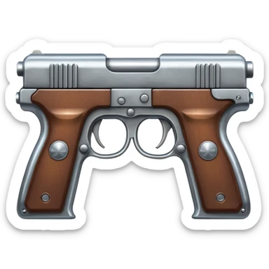 Double pistols crossed like an x sticker