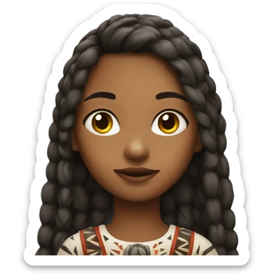 Girl with tribal mark sticker