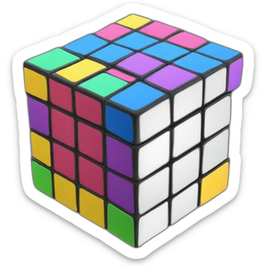 cubo de rubik sticker