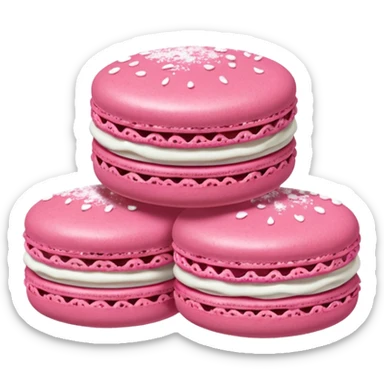 Macarons gâteaux framboise sticker