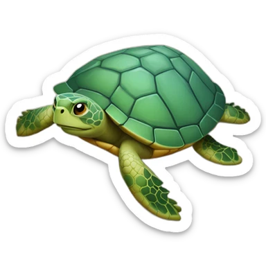 L’autre sur une tortue sticker