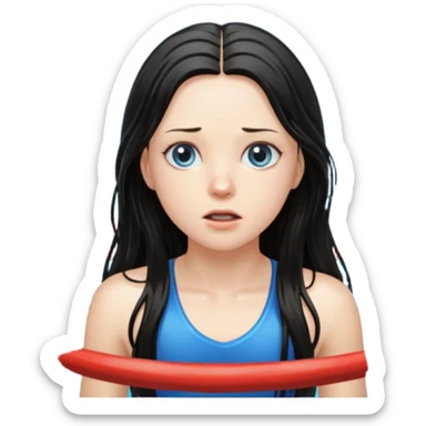 Samara in the ring movie sticker